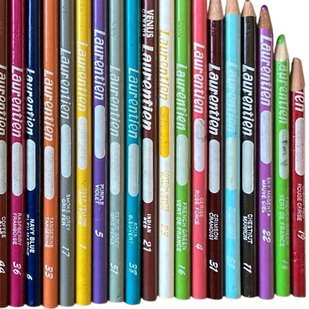 Vintage Laurentien Coloured Pencils Lot of 43 Random Colours Random Sizes Canada - Picture 6 of 6